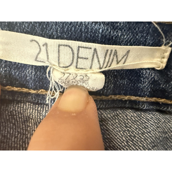 21 Denim Jeans Womens 27 Blue Mid Rise Skinny Stretch Casual Classic Style Pants - Picture 2 of 5
